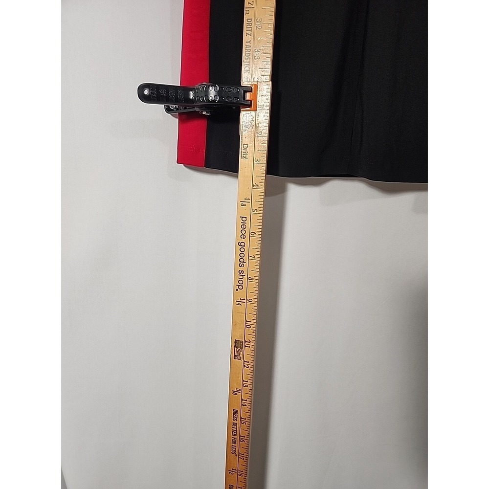 Lauren Ralph Lauren‎ Sheath Dress Red Black Colorblock Cap Sleeve Ruched Size 6 - Picture 9 of 9